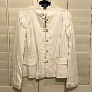 Ellen Tracy White Button Front Jacket, Size 12